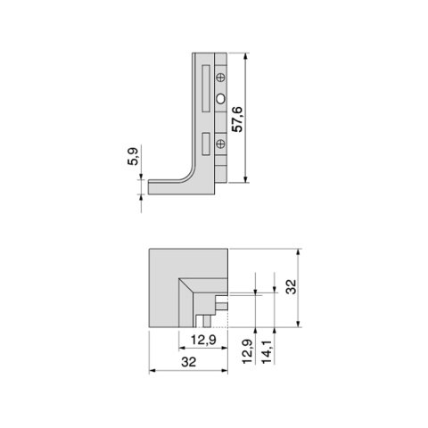 Narożnik do profilu górnego GOLA zewnętrzny - mat
