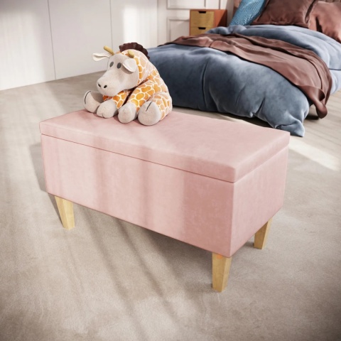 Nóżki meblowe drewniane trapez skośne h-180 Naturalne + blachy ZESTAW