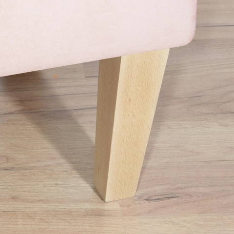 Nóżki meblowe drewniane trapez skośne h-180 Naturalne + blachy ZESTAW