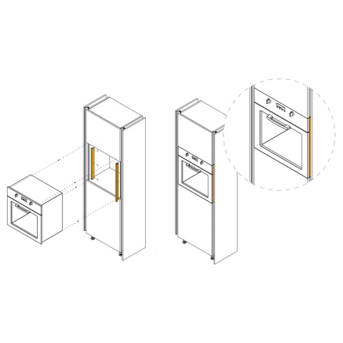 Profil GOLA do piekarnika 580mm - mat
