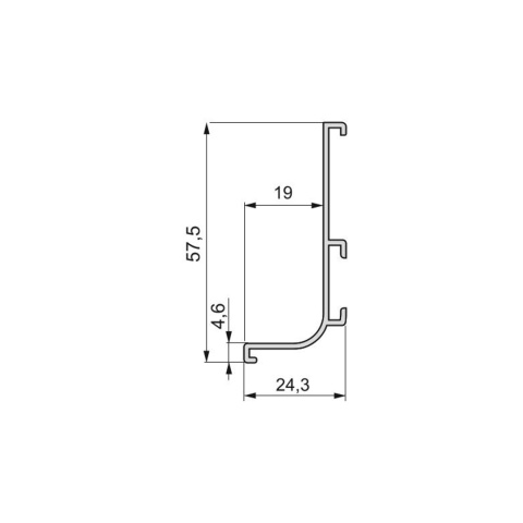 Profil górny GOLA L 3.9m do frontów bezuchwytowych - szampan