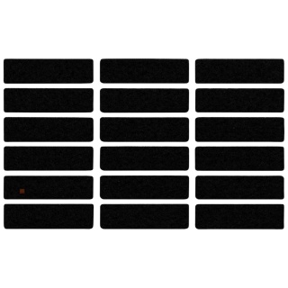 Samoprzylepne podkładki filcowe pod meble 10x40 mm - 18szt - Czarne