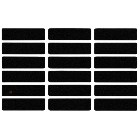 Samoprzylepne podkładki filcowe pod meble 10x40 mm - 18szt - Czarne