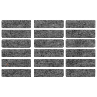 Samoprzylepne podkładki filcowe pod meble 10x40 mm - 18szt - Szare