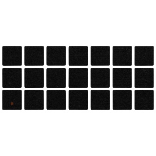 Samoprzylepne podkładki filcowe pod meble 20x20 mm - 21szt - Czarne