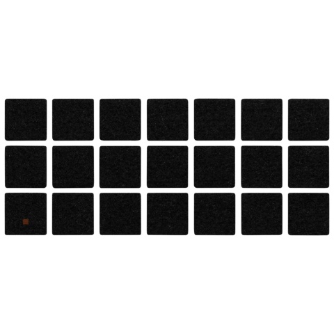Samoprzylepne podkładki filcowe pod meble 20x20 mm - 21szt - Czarne