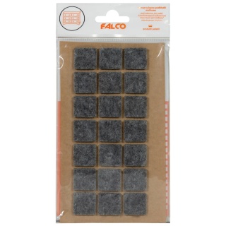 Samoprzylepne podkładki filcowe pod meble 20x20 mm - 21szt - Szare