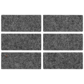 Samoprzylepne podkładki filcowe pod meble 25x60 mm - 6szt - Szare