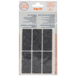 Samoprzylepne podkładki filcowe pod meble 25x60 mm - 6szt - Szare