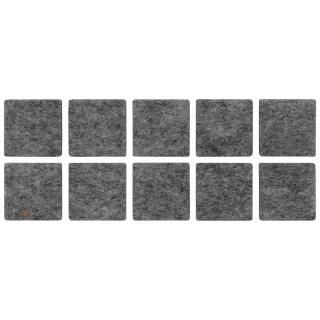 Samoprzylepne podkładki filcowe pod meble 28x28 mm - 10szt - Szare