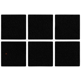Samoprzylepne podkładki filcowe pod meble 40x40 mm - 6szt - Czarne