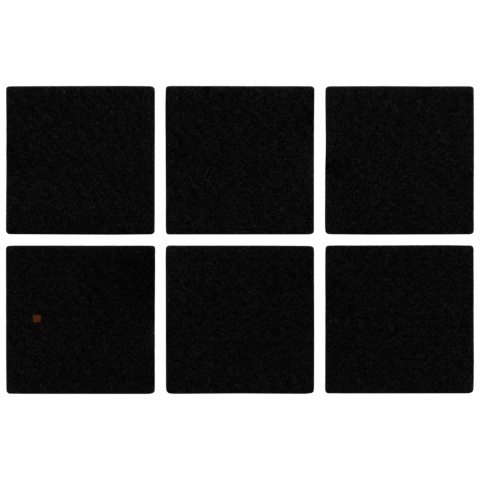 Samoprzylepne podkładki filcowe pod meble 40x40 mm - 6szt - Czarne