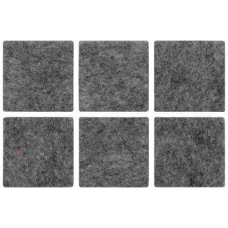 Samoprzylepne podkładki filcowe pod meble 40x40 mm - 6szt - Szare