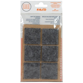 Samoprzylepne podkładki filcowe pod meble 40x40 mm - 6szt - Szare