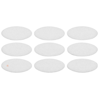 Samoprzylepne podkładki filcowe pod meble elipsa 20x44 mm- 9szt - Białe