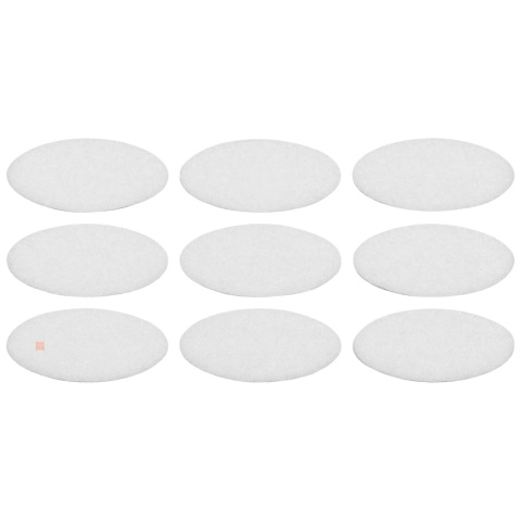 Samoprzylepne podkładki filcowe pod meble elipsa 20x44 mm- 9szt - Białe