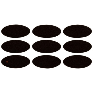 Samoprzylepne podkładki filcowe pod meble elipsa 20x44 mm- 9szt - Brązowe