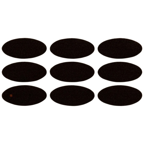 Samoprzylepne podkładki filcowe pod meble elipsa 20x44 mm- 9szt - Brązowe