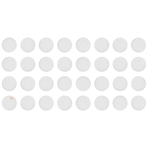 Samoprzylepne podkładki filcowe pod meble fi17 mm - 32szt - Białe