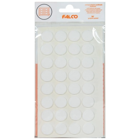 Samoprzylepne podkładki filcowe pod meble fi17 mm - 32szt - Białe