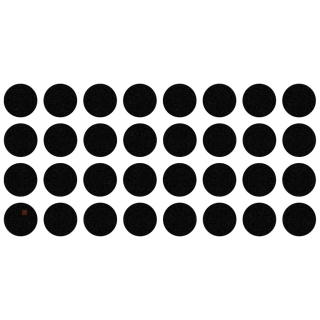 Samoprzylepne podkładki filcowe pod meble fi17 mm - 32szt - Czarne
