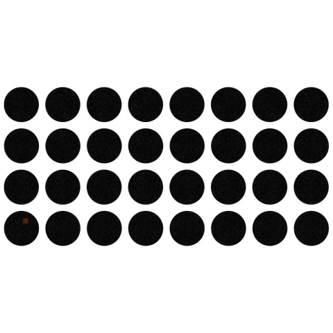 Samoprzylepne podkładki filcowe pod meble fi17 mm - 32szt - Czarne