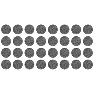 Samoprzylepne podkładki filcowe pod meble fi17 mm - 32szt - Szare