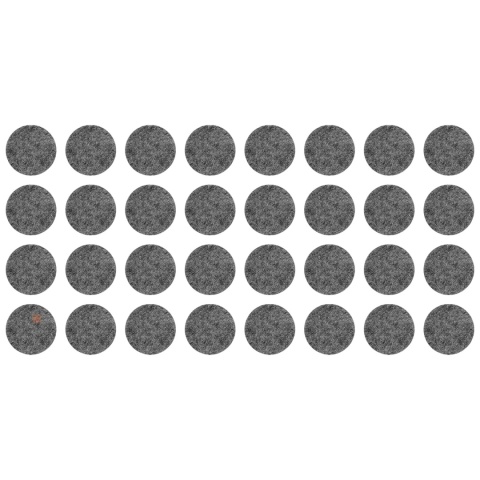 Samoprzylepne podkładki filcowe pod meble fi17 mm - 32szt - Szare