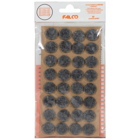 Samoprzylepne podkładki filcowe pod meble fi17 mm - 32szt - Szare