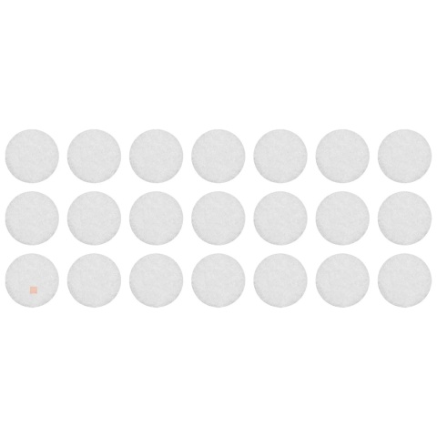 Samoprzylepne podkładki filcowe pod meble fi20 mm - 21szt - Białe