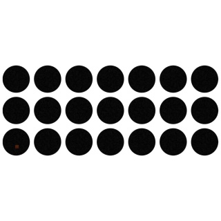 Samoprzylepne podkładki filcowe pod meble fi20 mm - 21szt - Czarne