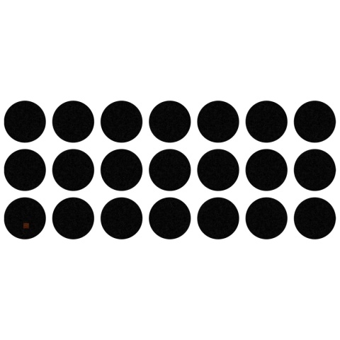 Samoprzylepne podkładki filcowe pod meble fi20 mm - 21szt - Czarne