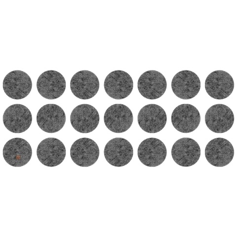 Samoprzylepne podkładki filcowe pod meble fi20 mm - 21szt - Szare