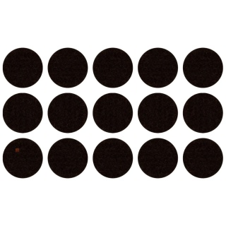 Samoprzylepne podkładki filcowe pod meble fi25 mm - 15szt - Brązowe