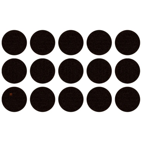 Samoprzylepne podkładki filcowe pod meble fi25 mm - 15szt - Brązowe