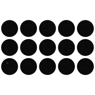 Samoprzylepne podkładki filcowe pod meble fi25 mm - 15szt - Czarne