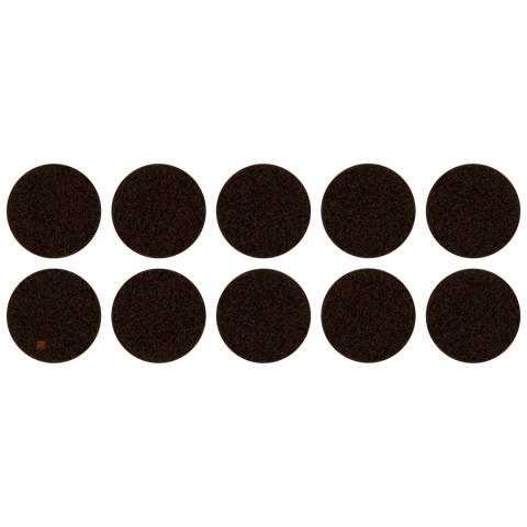 Samoprzylepne podkładki filcowe pod meble fi28 mm - 10szt - Brązowe