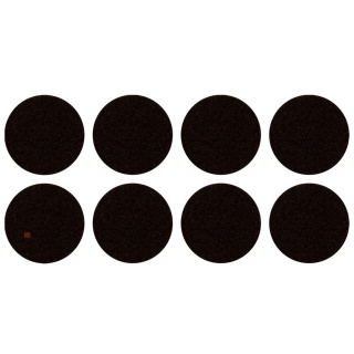 Samoprzylepne podkładki filcowe pod meble fi30 mm - 8szt - Brązowe