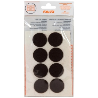 Samoprzylepne podkładki filcowe pod meble fi30 mm - 8szt - Brązowe