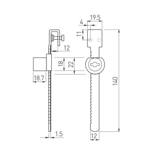 Zamek meblowy G-328 grzbietowy GTV