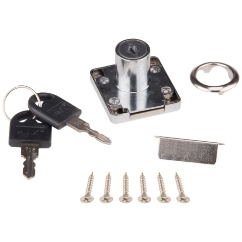 Zamek meblowy nakładany kwadratowy 40x40mm AMIX