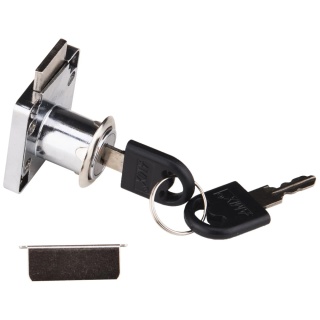 Zamek meblowy nakładany kwadratowy 40x40mm AMIX