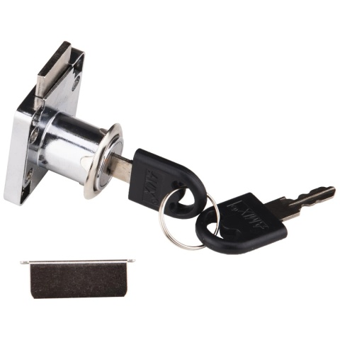 Zamek meblowy nakładany kwadratowy 40x40mm AMIX