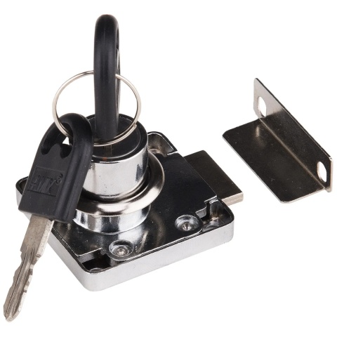 Zamek meblowy nakładany kwadratowy 40x40mm AMIX