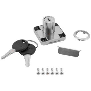 Zamek meblowy nakładany kwadratowy 40x40mm