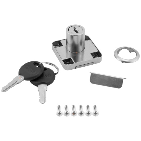 Zamek meblowy nakładany kwadratowy 40x40mm