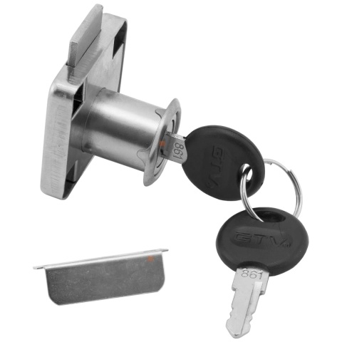 Zamek meblowy nakładany kwadratowy 40x40mm