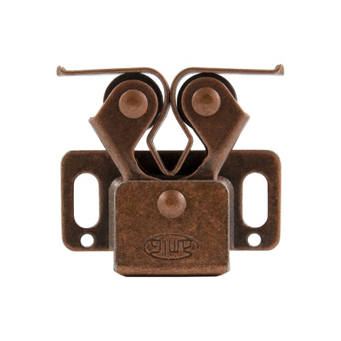 Zatrzask meblowy rolkowy wciskany do drzwi szafek Brązowy LEBA