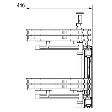Cargo Magic Corner GEMI 1000mm Nerka Lewy Antracyt