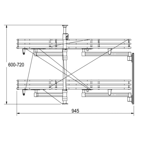 Cargo Magic Corner GEMI 1200mm Nerka Lewy Biały